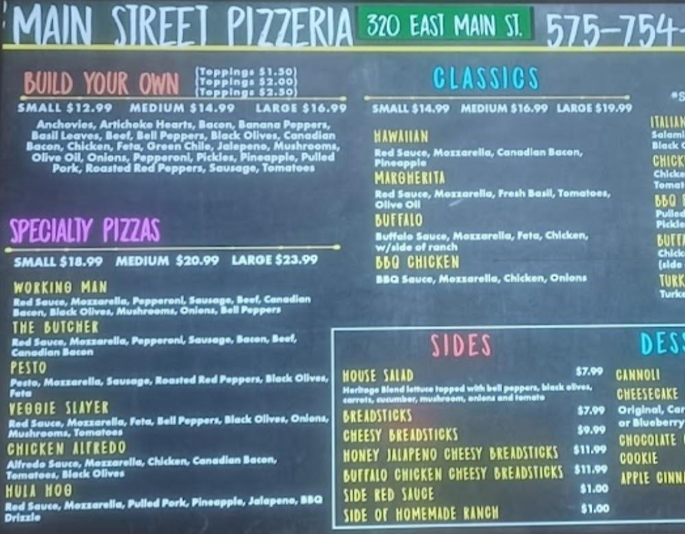 Main Street Pizzeria Menu image 3